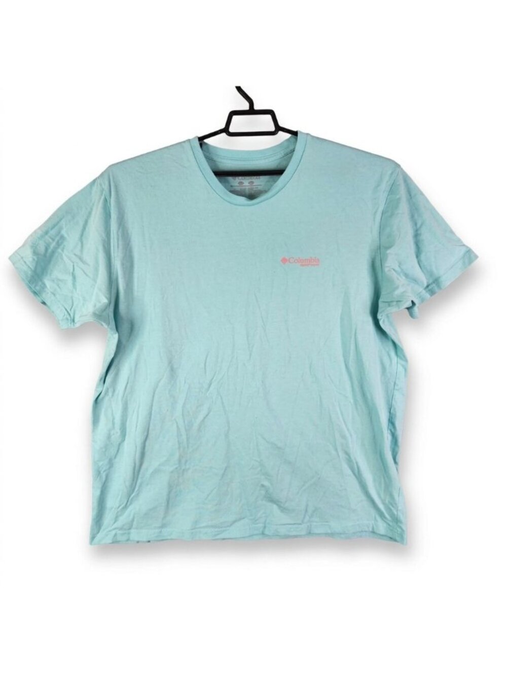 Men's Columbia PFG Light Blue Short Sleeve Outdoor Graphic T-Shirt Size L
